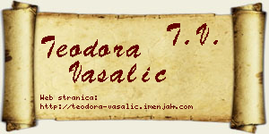 Teodora Vašalić vizit kartica